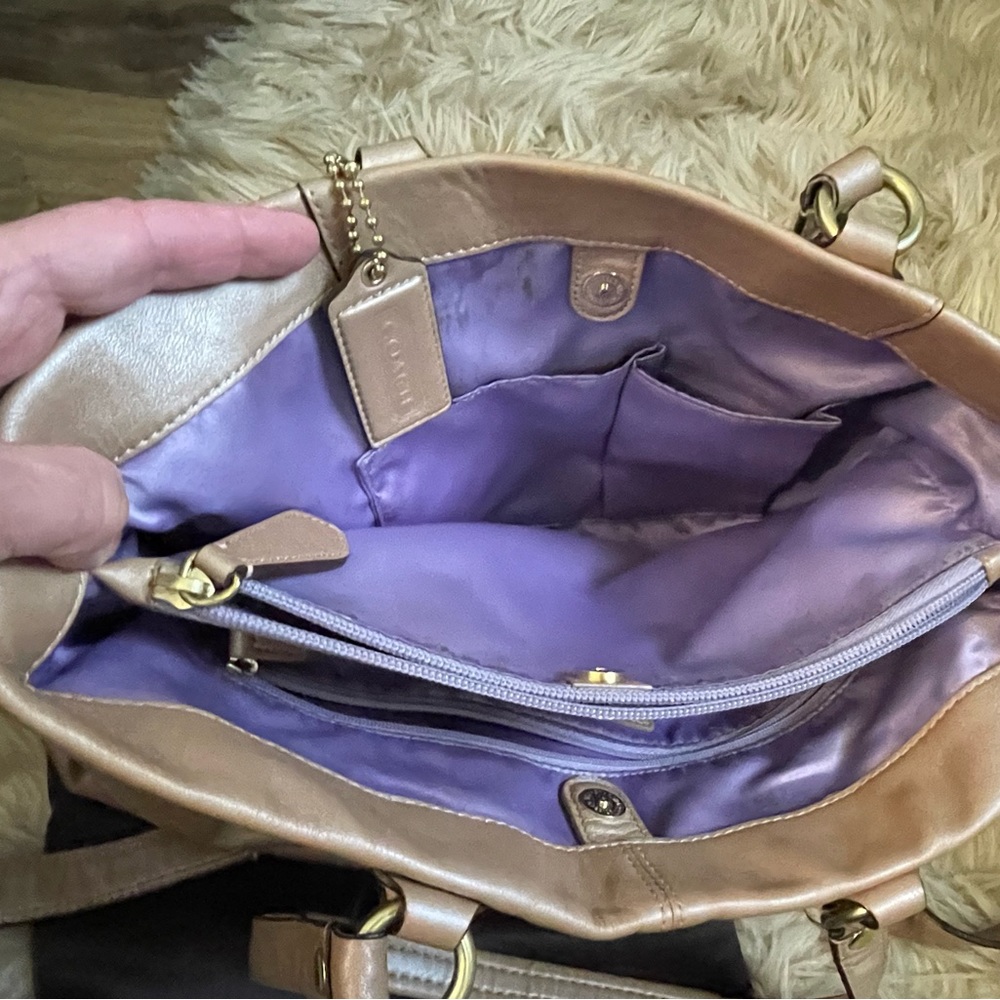 Coach Tan Leather Lexy Shoulder/Satchel Bag with Dust Bag - Picture 15 of 16